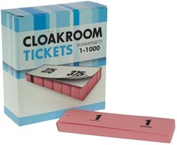 Nummer/garderobeblokken roze