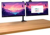 Trust Mara monitorarm dubbele arm met 1 laptoparm zwart-3