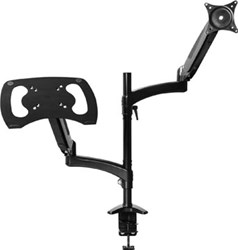 Trust Mara monitorarm dubbele arm met 1 laptoparm zwart