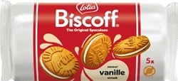 Lotus Biscoff gevulde speculoos display van 16 stuks met 5 koekjes 50 g vanille