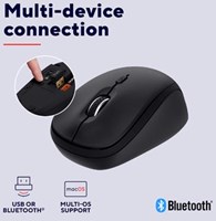 Draadloze muis zwart multi-device Trust YVI+-1