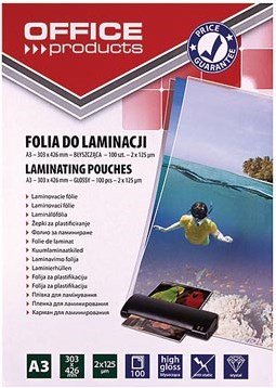 Office Products lamineerhoes A3  250 micron (2 x 125 micron)  pak van 100 stuks