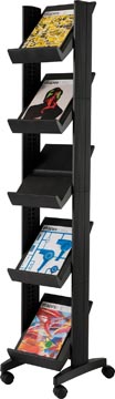 Folderrek met 5 legplanken Corner Compact zwart