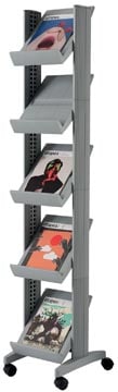 Folderrek met 5 legplanken Corner Compact zilver