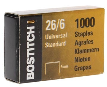 Bostitch nietjes 6 mm verzinkt