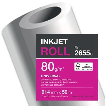 Clairefontaine plotterpapier 914 mm x 50 m 80 g