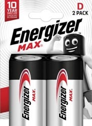 D batterij Energizer Max 2 stuks