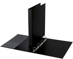 Ringband A4 4-rings D-mech 20mm PP zwart
