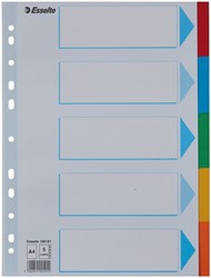 Tabbladen Esselte A4 11R karton 5-delig met voorblad