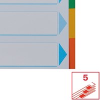 Tabbladen Esselte A4 11R karton 5-delig met voorblad-4