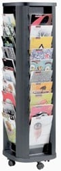 Folderrek voor 40 folders op wielen