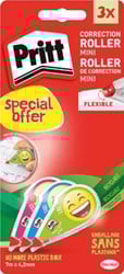 Correctieroller Pritt mini flex 4,2mmx7m Emoji blister 2+1 gratis