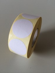 Etiket 35 mm rond wit 1000/rol