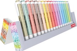 Markeerstift STABILO SWING COOL naturecolor geassorteerde kleuren, deskset van 18 stuks