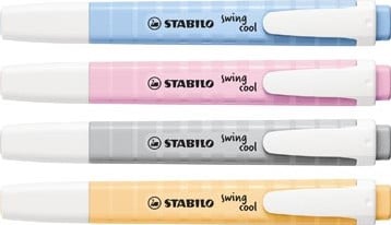 STABILO swing cool markeerstift pastel, etui van 4 stuks, assorti-2