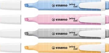 STABILO swing cool markeerstift pastel, etui van 4 stuks, assorti-3