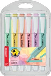 Markeerstift STABILO Swing Cool 275/6-08 pastel etui à 6 kleuren