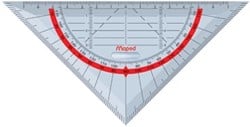 Geodriehoek 16 cm met handvat Maped Technic