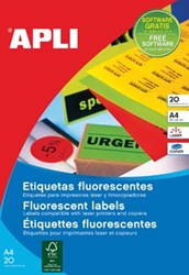 Apli fluorescerente etiketten 99,1 x 67,7 mm b x h groen