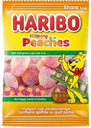 Haribo snoep perziken, zak van 185 g