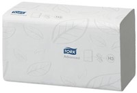 Papieren handdoekjes Tork Advanced H3 dubbellaags wit-2
