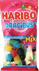 Haribo snoep dragibus Duomix, zak van 130 g