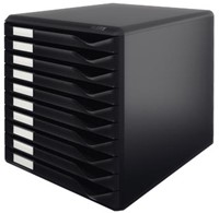 Ladeblok bureau plastic met 10 gesloten laden van Leitz