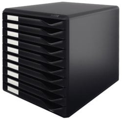 Ladeblok bureau plastic met 10 gesloten laden van Leitz