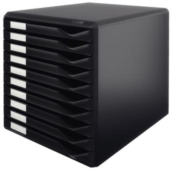 Ladeblok bureau plastic met 10 gesloten laden van Leitz