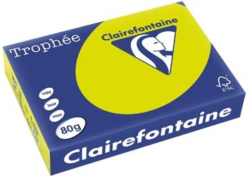 Clairefontaine Trophée Intens gekleurd papier A4 80 g 500 vel fluo groen