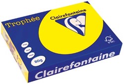 Clairefontaine papier gekleurd Trophée Intens A4 80 g 500 vel fluogeel