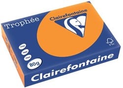 Clairefontaine Trophée Intens gekleurd papier A4 80 g 500 vel fluo oranje