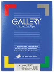 Gallery universele etiketten  99,1 x 93,1mm 6 etiketten per vel