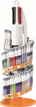BIC Colours Family 4-kleurenbalpen, geassorteerde kleuren, display van 204 stuks