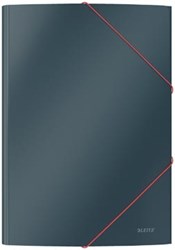 Leitz Cosy elastomap met 3 kleppen, uit karton, ft A4, grijs