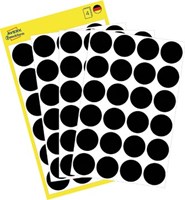 AVERY ronde etiketten 18mm zwart-2
