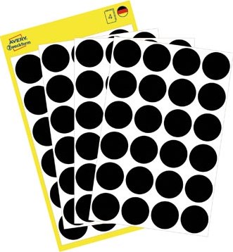 AVERY ronde etiketten 18mm zwart-2