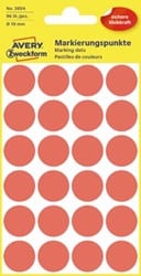 AVERY ronde etiketten 18mm rood