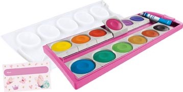 Pelikan verfdoos 735/K12 glitter roze 12 napjes-2