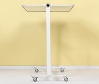Verrijdbaar magnetisch whiteboard, gelakt staal en aluminium, 90 x 120 cm-1