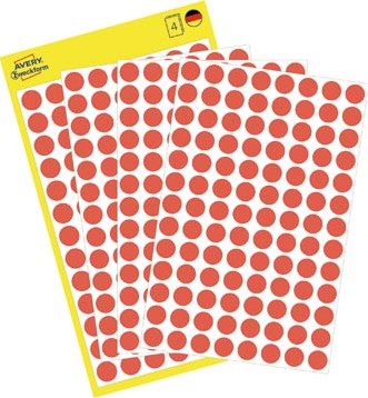 AVERY ronde etiketten 8mm rood-2