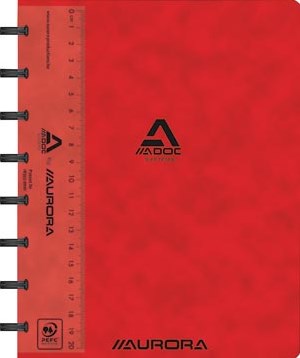 Notitieboek A5 Gelinieerd Zwarte Ringen Adoc Schrift Classic 144 Bladzijden-2