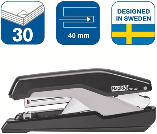 Nietmachine Rapid SO30 Fullstrip 30vel 24/6 zwart/grijs-3