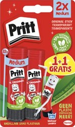 Lijmstift Pritt Stick Original 22gr blister à 1 + 1 stuk gratis Promo
