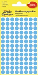 AVERY ronde etiketten 8mm blauw