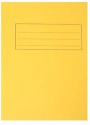 Dossiermap karton A4 geel ds/50