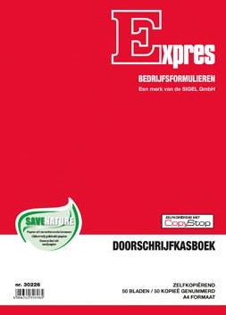 Sigel Expres kasboek A4 Nederlandstalig dupli (50 x 2 vel)