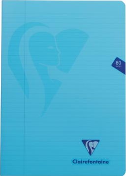 Clairefontaine schrift mimesys voor A4 80 bladzijden kaft in Pp gelijnd geassorteerde kleuren-3