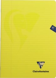 Clairefontaine schrift mimesys voor A4 80 bladzijden kaft in Pp gelijnd geassorteerde kleuren