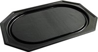 Cateringschaal, uit gerecycleerd PET, ft 35 x 25 cm, zwart, pak van 10 stuks